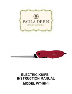 Manual Paula Deen WT-98-1 Electric Knife