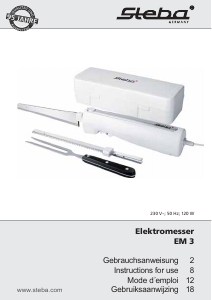 Manual Steba EM 3 Electric Knife