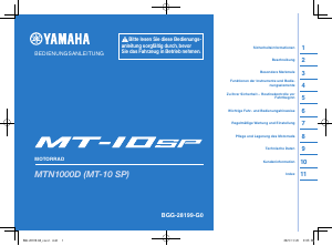 Bedienungsanleitung Yamaha MT10 SP (2022) Motorrad
