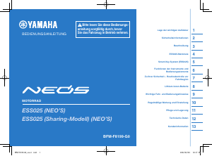 Bedienungsanleitung Yamaha Neos (2022) Roller
