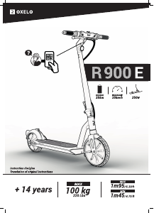 Rokasgrāmata Oxelo R900E Elektriskais skrejritenis