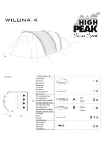 Mode d’emploi High Peak Wiluna 4 Tente