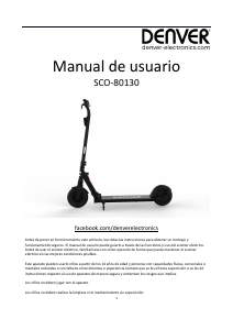 Manual de uso Denver SCO-80130 Patinete eléctrico