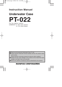 Manual Olympus PT-022 Underwater Camera Case