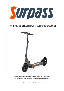 Mode d’emploi Surpass SURPMOBTROT8PROG Trottinette électrique