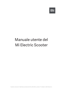 Manuale Xiaomi M365 Monopattino elettrico