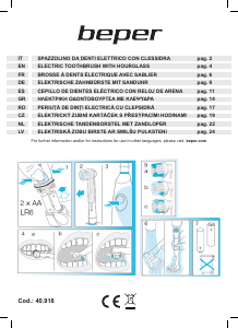 Manuale Beper 40.918 Spazzolino elettrico