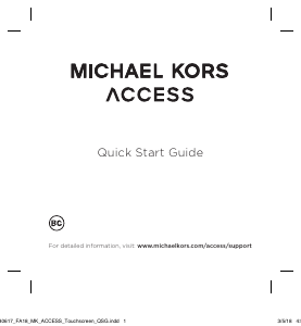 説明書 Michael Kors MKT5129 Darci Gen 5 スマートウォッチ