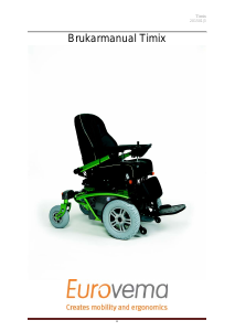 Bruksanvisning Eurovema Timix Elektrisk rullstol