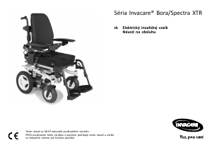 Návod Invacare Bora Elektrický invalidný vozík