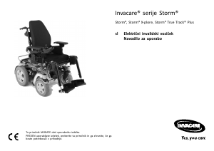 Priročnik Invacare Storm4 X-plore Električen invalidski voziček