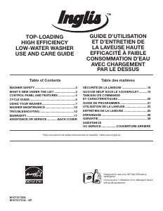 Handleiding Inglis ITW4971EW Wasmachine
