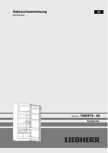 Bedienungsanleitung Liebherr Kel 2834 Kühlschrank