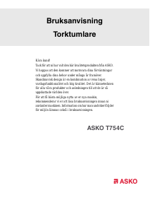 Bruksanvisning Asko T754CW Torktumlare