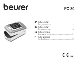 Bruksanvisning Beurer PO 80 Pulsoksymeter