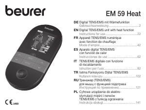 Manual Beurer EM 59 Heat TENS Device