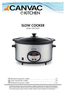 Manual Canvac CSC7630X Slow Cooker