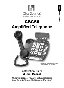 Manual ClearSounds CSC50 Phone
