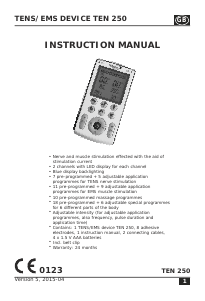 Manual Dittmann TEN 250 TENS Device
