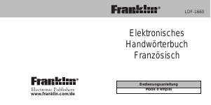 Bedienungsanleitung Franklin LDF-1660 Elektronisches wörterbuch