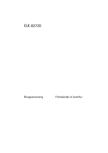 Brugsanvisning Voss-Electrolux ELK82720 Komfur