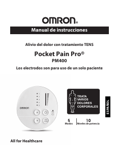 Manual de uso Omron PM400 Pocket Pain Pro Dispositivo TENS