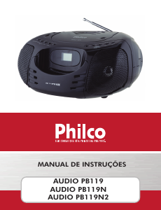 Manual Philco PB119N2 Aparelho de som