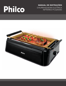 Manual Philco PCQ2500D Grelhador de mesa