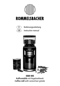 Bedienungsanleitung Rommelsbacher EKM 400 Kaffeemühle