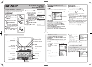 Handleiding Sharp PW-V9550 Elektronisch woordenboek