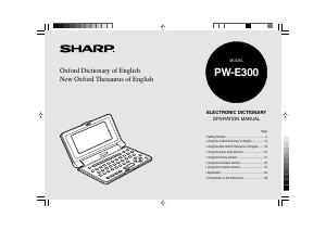Manual Sharp PW-E300 Electronic Dictionary