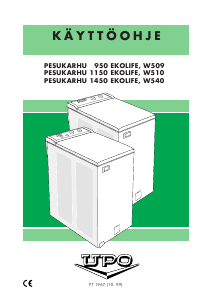 Käyttöohje UPO PESUKARHU 1450 EKOLIFE Pesukone