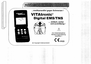 Bedienungsanleitung VITAtronic 840210 TENS-Gerät