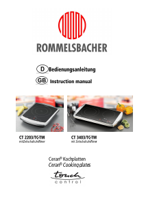 Bedienungsanleitung Rommelsbacher CT 2203/TC TM Kochfeld