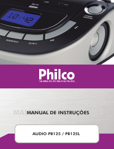Manual Philco PB125 Aparelho de som