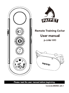 Manual Patpet P-Collar 680 Electronic Collar
