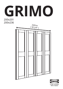 説明書 イケア GRIMO クローゼットドア