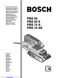 Manual de uso Bosch PBS 60 Lijadora de banda