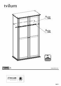 Bedienungsanleitung Tvilum 71945 Kleiderschrank