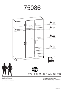 Bedienungsanleitung Tvilum 75086 Kleiderschrank