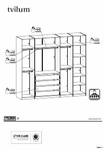 Руководство Tvilum 75269 Гардероб