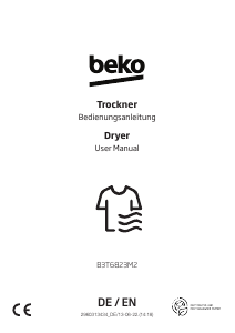 Handleiding BEKO B3T6823M2 Wasdroger