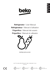 Mode d’emploi BEKO B5RMLNE444HW Réfrigérateur combiné