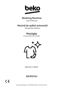 Manual BEKO WUE 6512 XWST Mașină de spălat