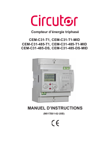 Mode d’emploi Circutor CEM-C31-485-T1 Compteur d'énergie