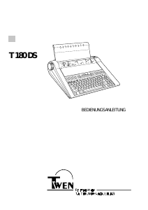 Bedienungsanleitung Triumph-Adler Twen T 180 DS Schreibmaschine