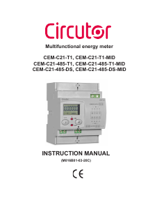 Manual Circutor CEM-C21-485-DS Energy Meter