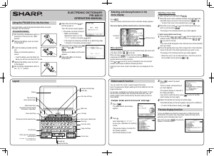 Manual Sharp PW-A8410 Electronic Dictionary