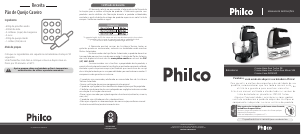 Manual Philco PBT450P Misturador da mão