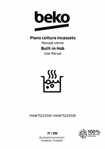 Manuale BEKO HIAW75224SXE Piano cottura